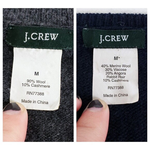 J. Crew Argyle Sweater Lot Womens M Dark Academia Y2K Preppy Old Money - Picture 12 of 12